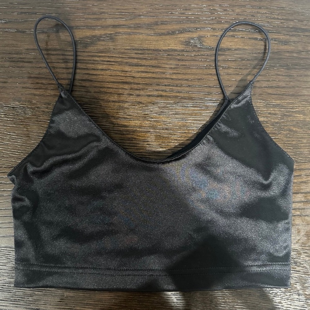 Black Satin Bralette